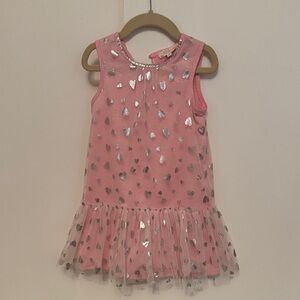 Truly Me Pink Dress with Silver Heart Accents